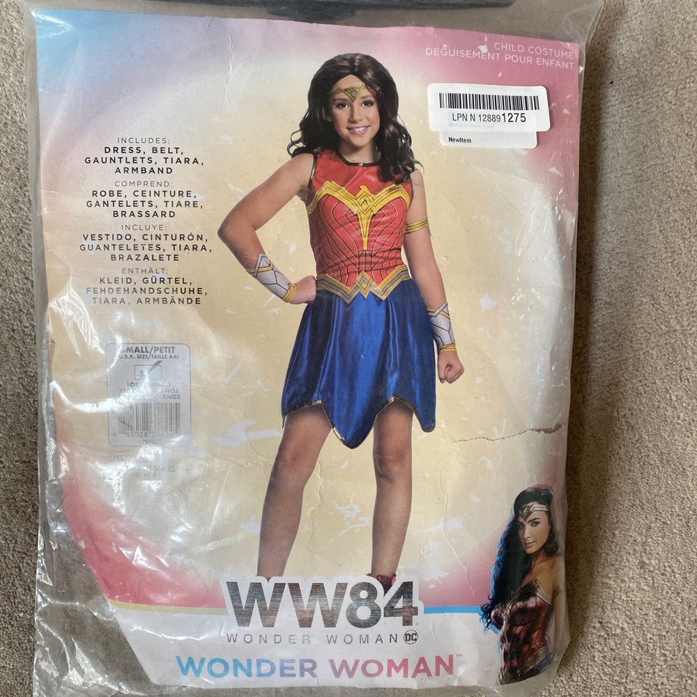 Kids Girls 1984 Wonder Woman Halloween Costume Small (3-4 years) - Picture 2 of 2